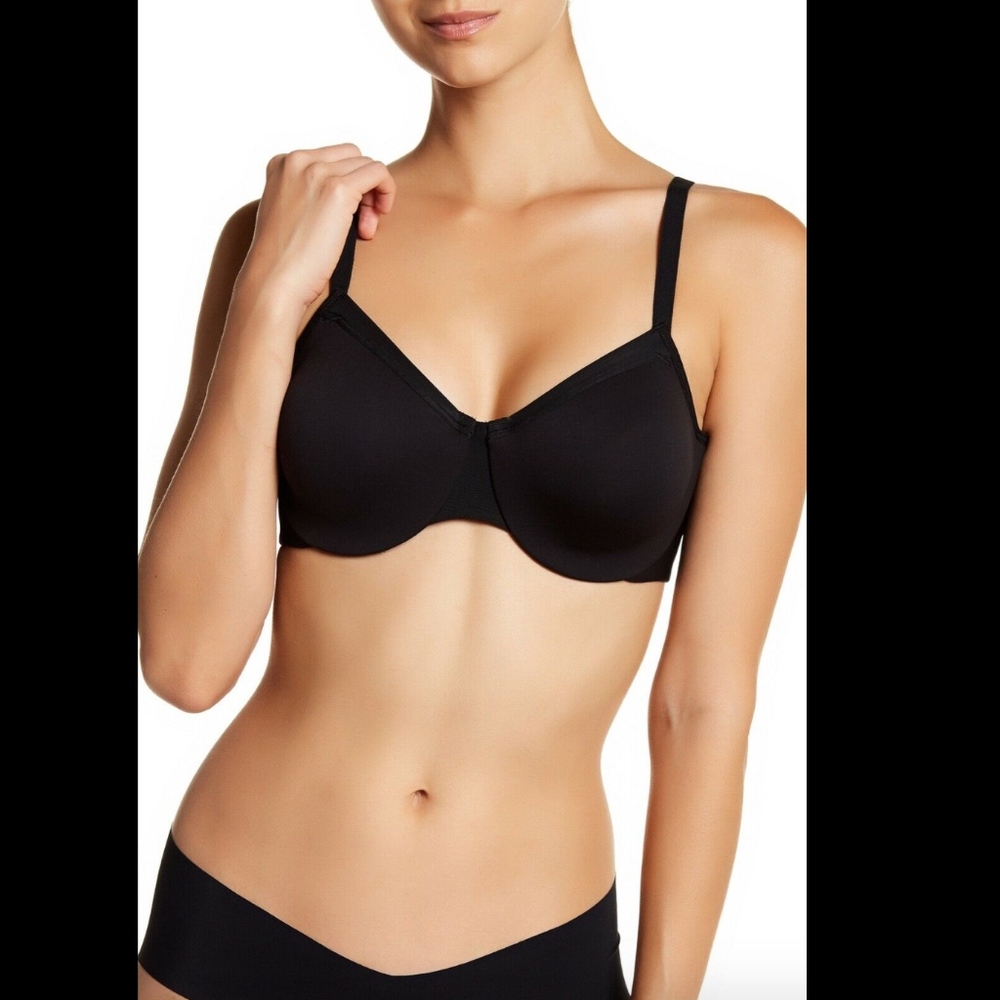 NWT $58 Wacoal Soft Cup Underwire Bra Black 36C